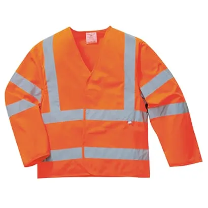 Hi Vis FR Anti Static Jerkin/Jacket Rail GO/RT 3279 - Flame Resistant -FR85