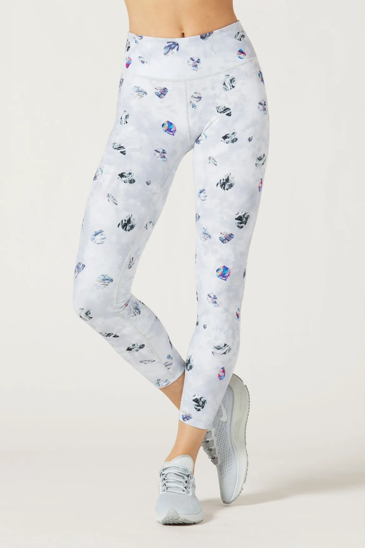 High Waist Reversible Legging Asteroids Silver