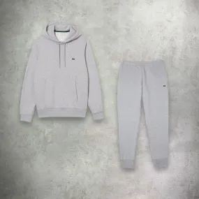 Lacoste Hoodie Fleece Tracksuit Set Grey