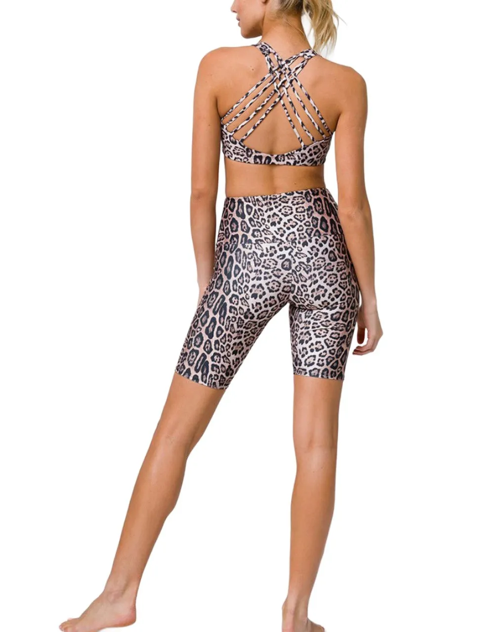 Last Chance! Onzie High Rise Bike Shorts 2225 XS Leo and Black