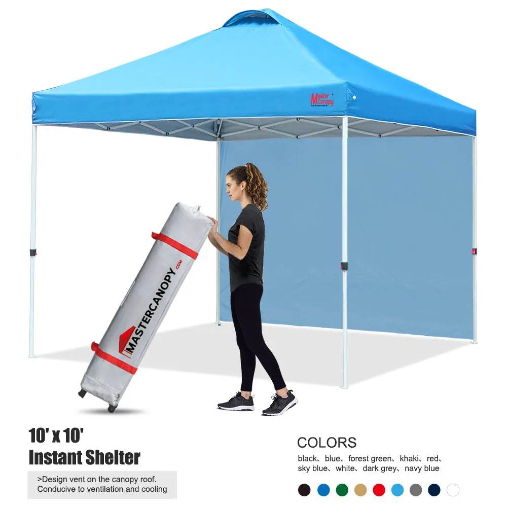 Leisure Sports 10x10/12x12 Durable Ez Pop-up Canopy Tent with 1 Sidewall-US