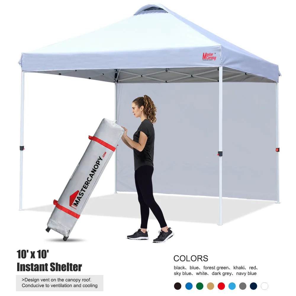 Leisure Sports 10x10/12x12 Durable Ez Pop-up Canopy Tent with 1 Sidewall-US