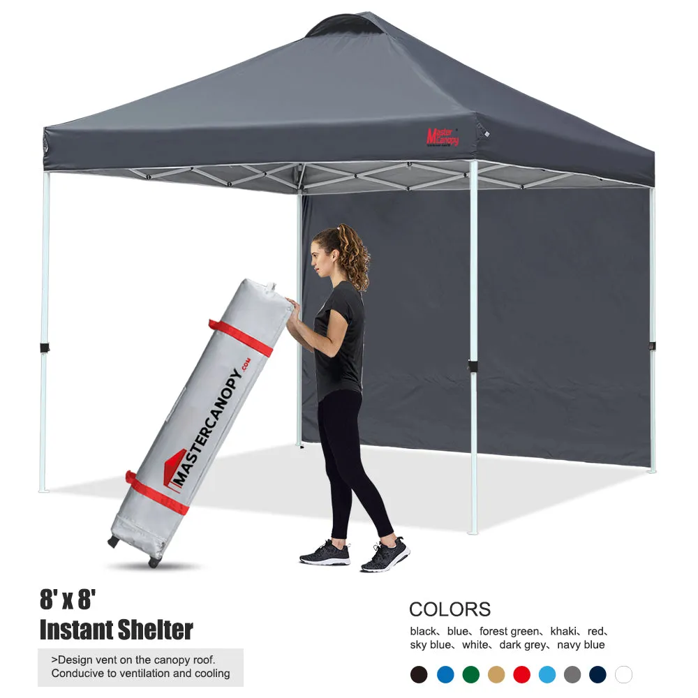 Leisure Sports 6.6x6.6/8x8 Durable Ez Pop-up Canopy Tent with 1 Sidewall