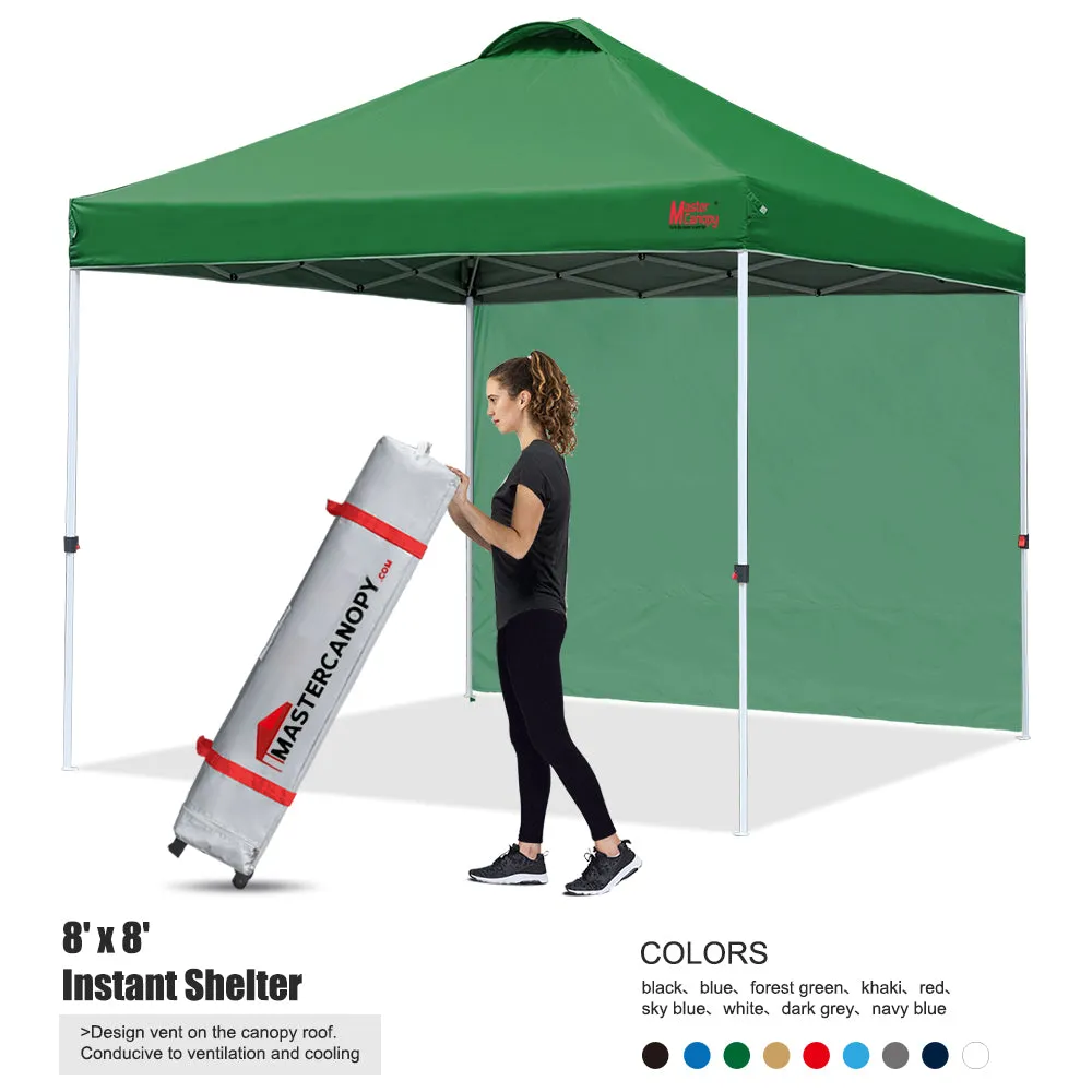 Leisure Sports 6.6x6.6/8x8 Durable Ez Pop-up Canopy Tent with 1 Sidewall