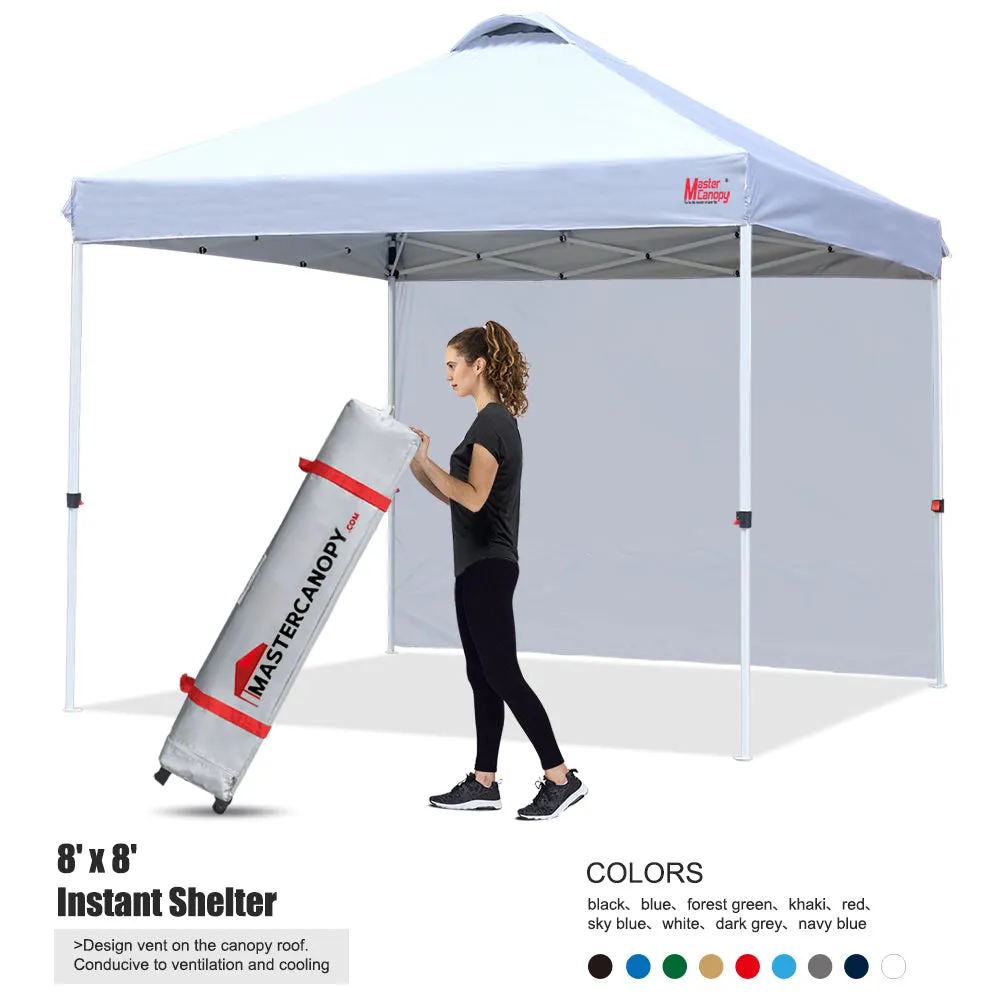 Leisure Sports 6.6x6.6/8x8 Durable Ez Pop-up Canopy Tent with 1 Sidewall