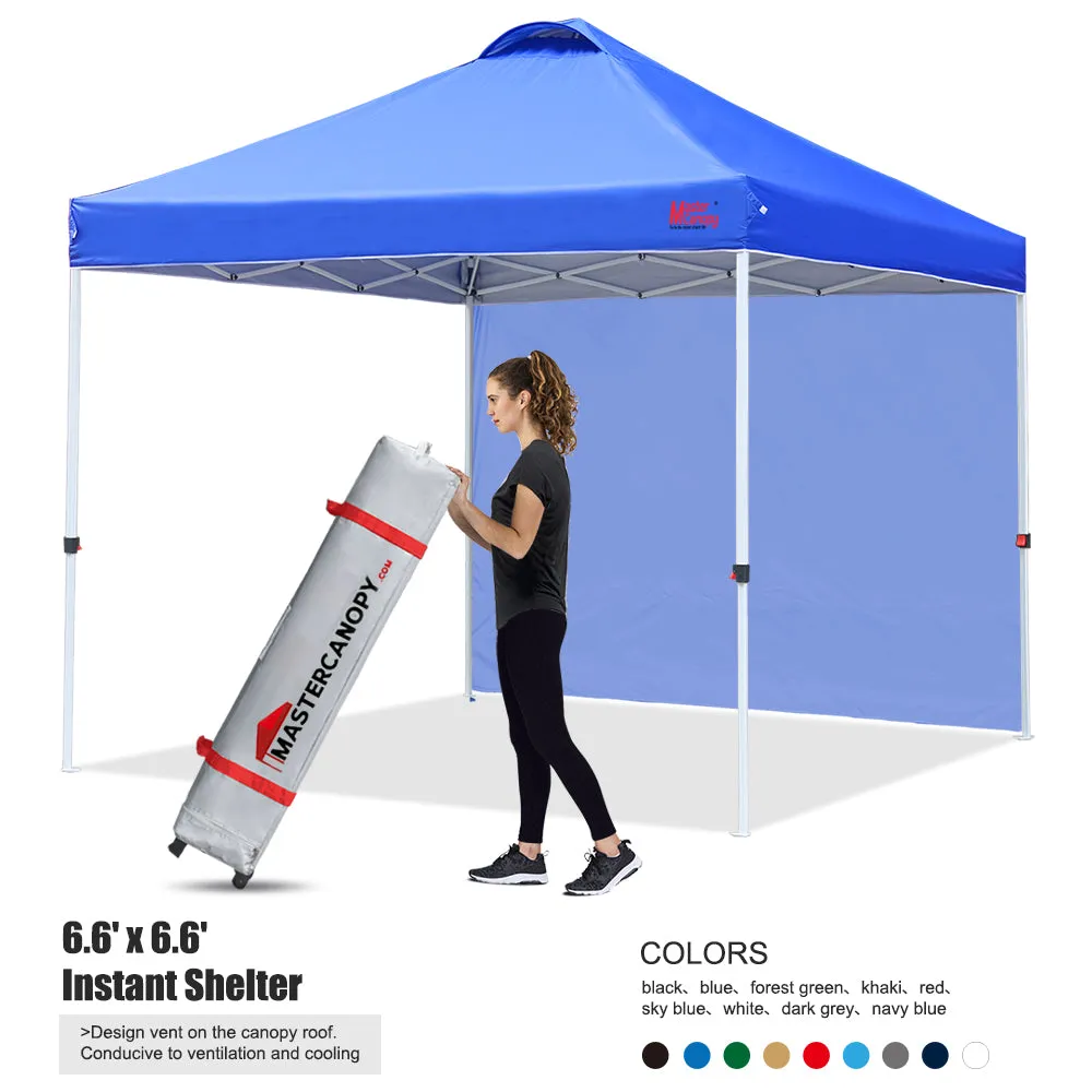 Leisure Sports 6.6x6.6/8x8 Durable Ez Pop-up Canopy Tent with 1 Sidewall