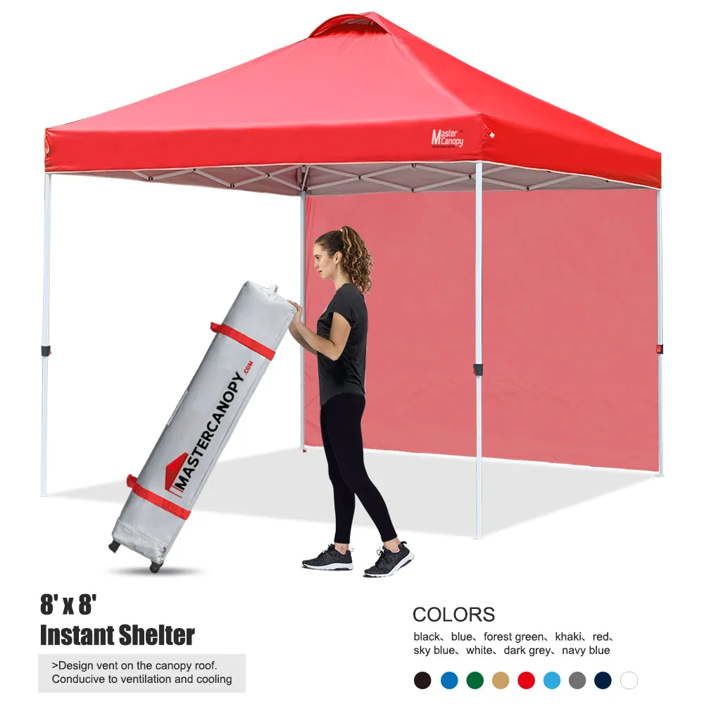 Leisure Sports 6.6x6.6/8x8 Durable Ez Pop-up Canopy Tent with 1 Sidewall