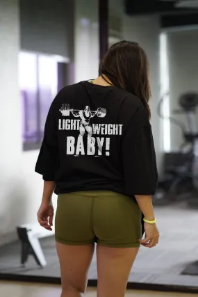 Light Weight Baby Oversized T-shirt (BLACK)