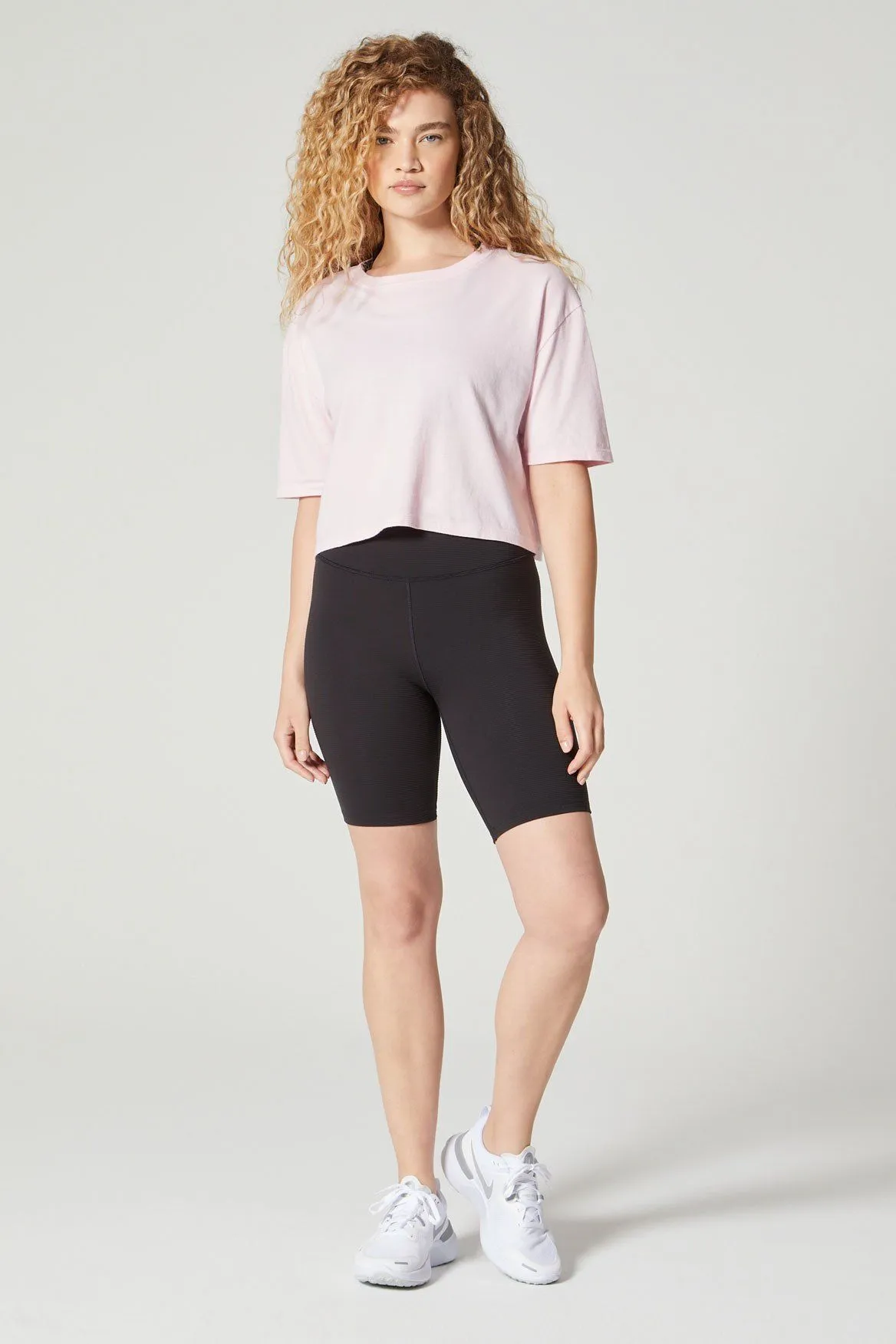 Marisa Cropped Boxy Tee Superpink