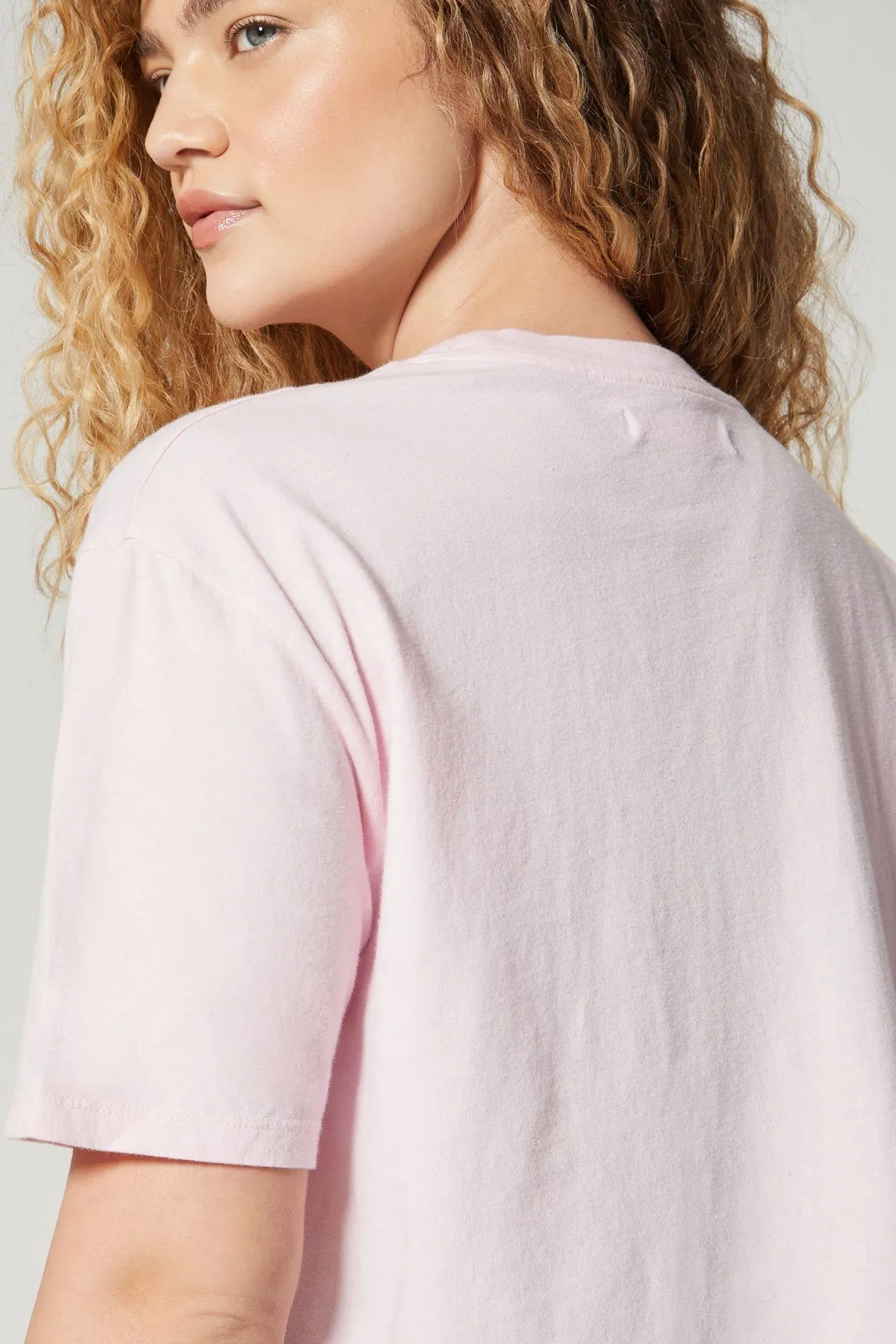 Marisa Cropped Boxy Tee Superpink