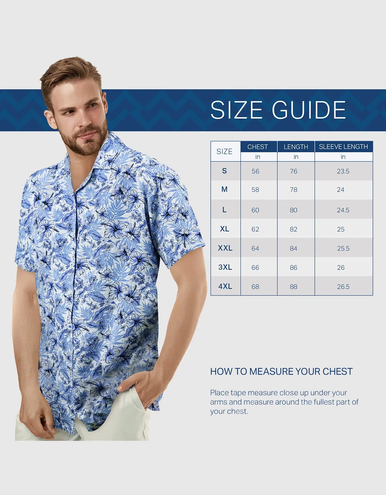 Mio Marino Mens Casual Button-Down Hawaiian Short Sleeve Shirt