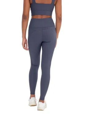 Mono B Micro-Ribbed Lycra-Blend Swoop Back High-Waist Leggings APH3192