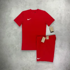 Nike Dri- Fit T-Shirt/ Shorts Set Red