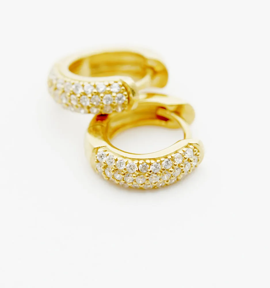 Pave Hoop Earrings