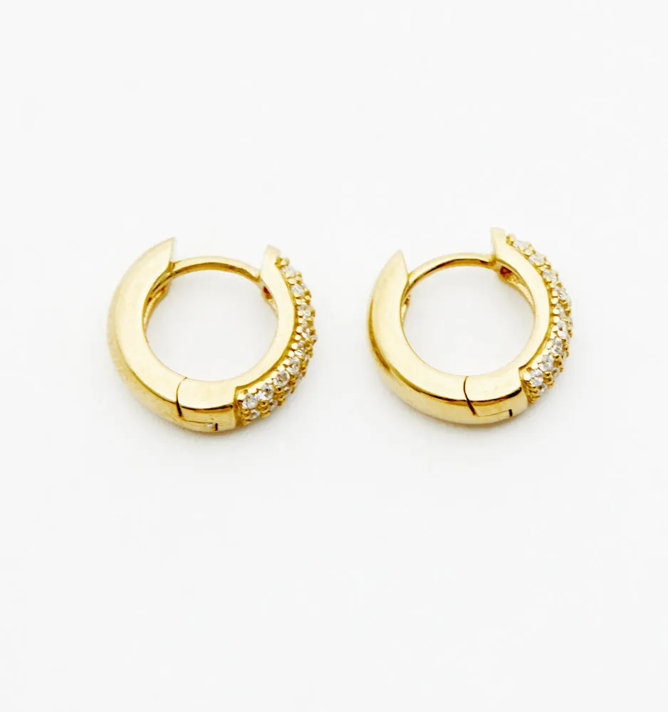 Pave Hoop Earrings