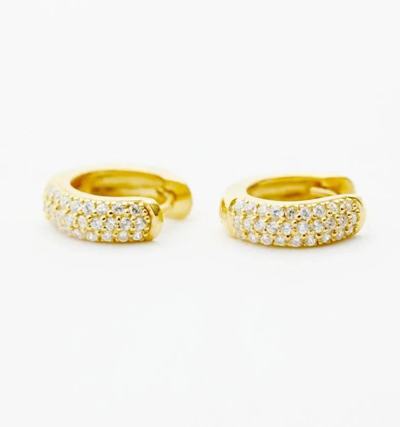 Pave Hoop Earrings