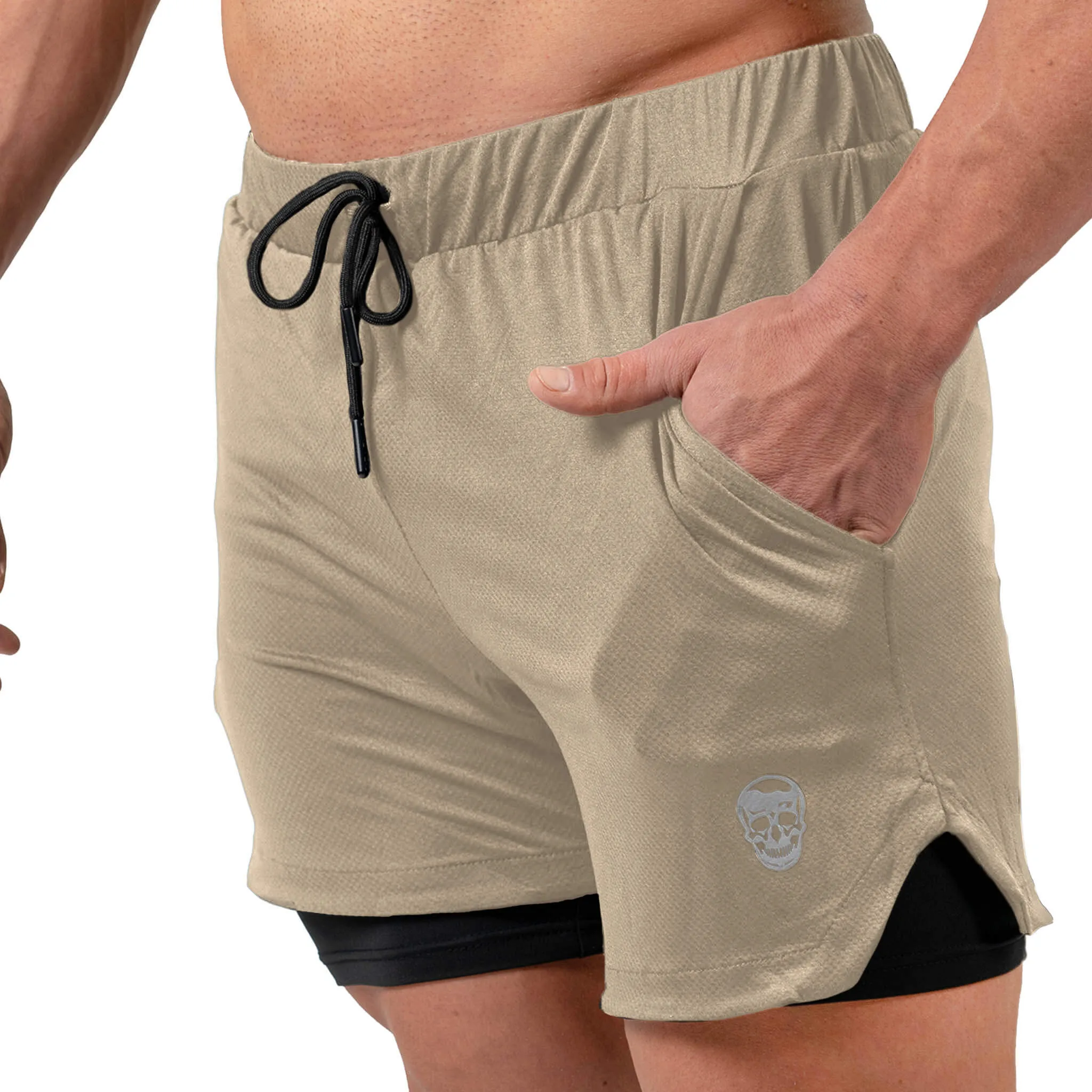 React Training Shorts - Tan