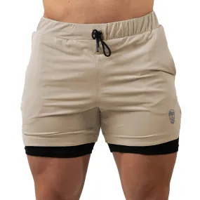 React Training Shorts - Tan