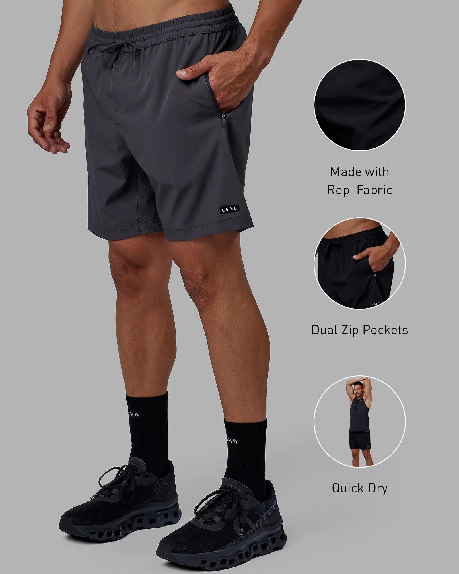 Rep 7" Performance Shorts - Asphalt