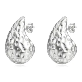 Reriti Intensity Stainless steel Silver Tear Drop Earrings