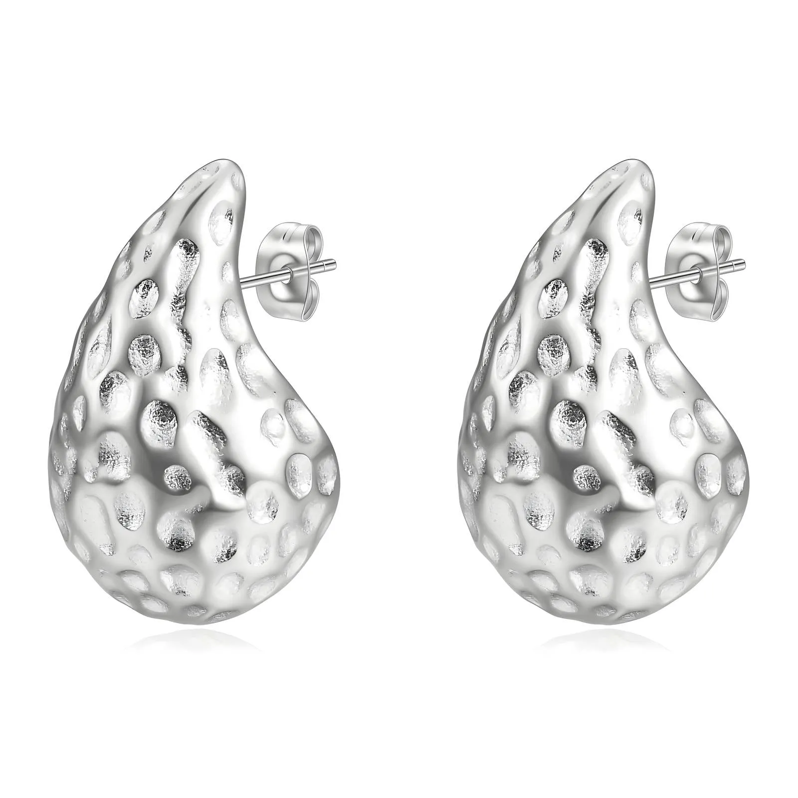 Reriti Intensity Stainless steel Silver Tear Drop Earrings