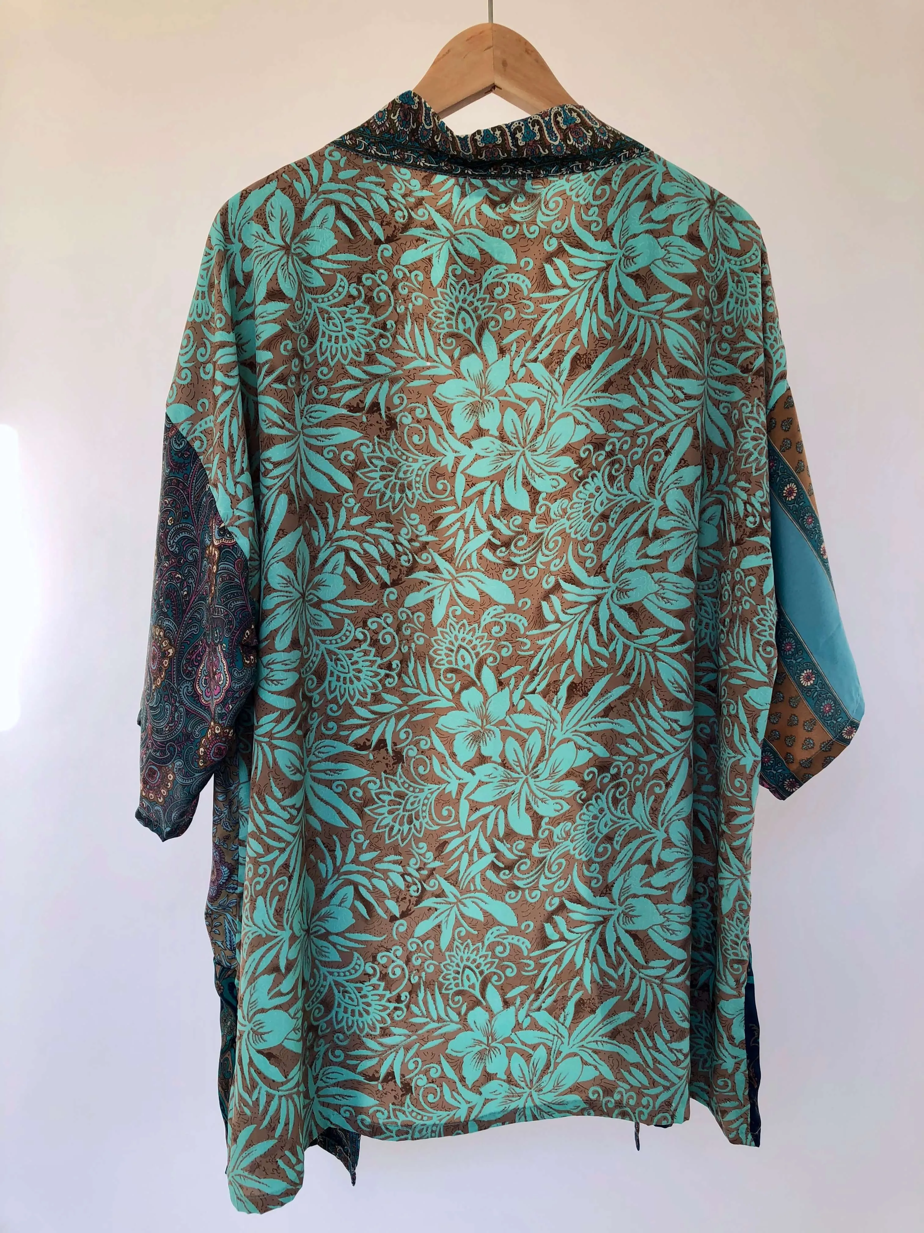 Short Kimono Sari Silk Jacket