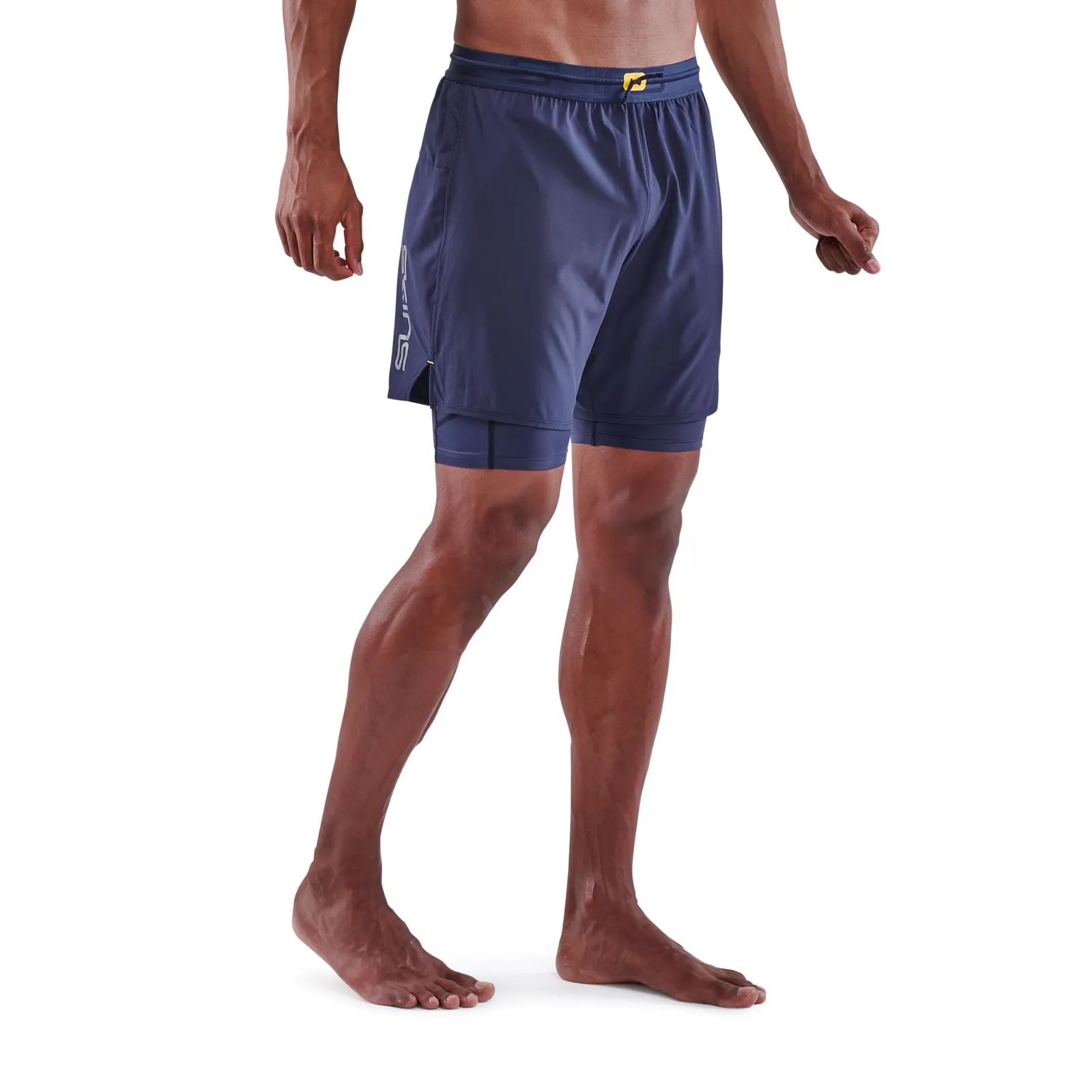 SKINS SERIES-3 MEN'S SUPERPOSE HALF TIGHTS NAVY BLUE