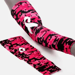 Sleefs BCA Pink Ribbon Digital Camo Black Ribbon Arm Sleeve