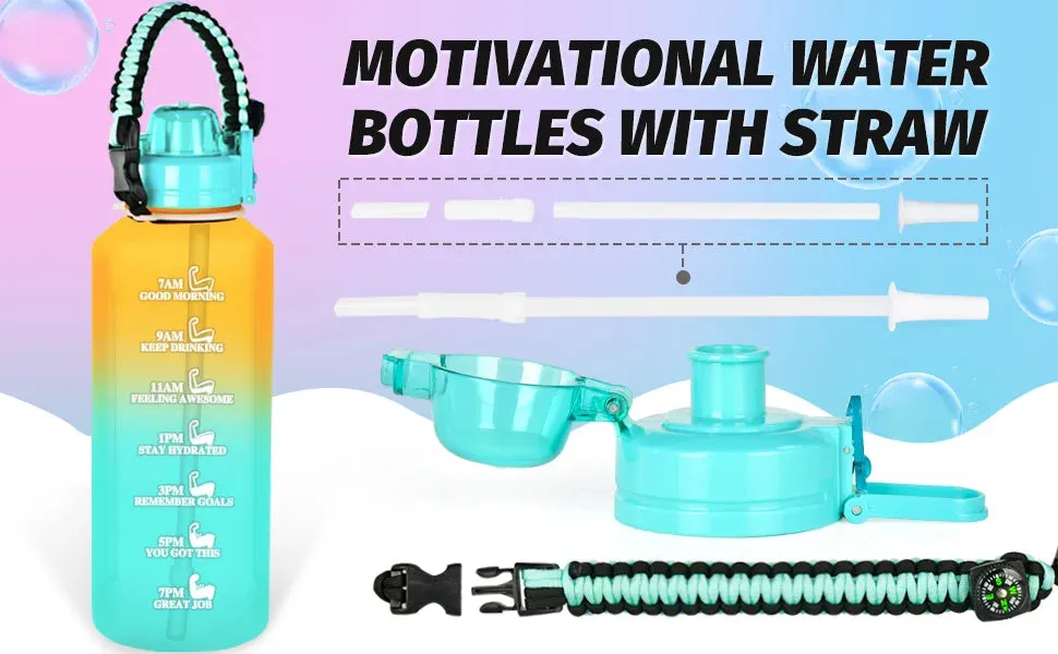 Stay Hydrated Keep Energy Water Bottle with Paracord Handle