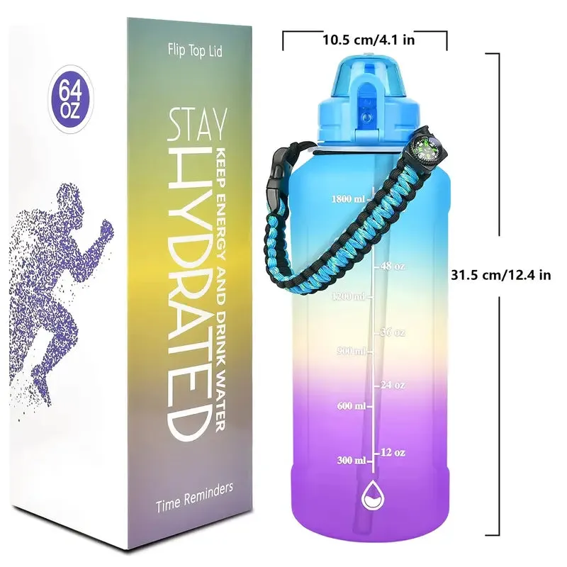 Stay Hydrated Keep Energy Water Bottle with Paracord Handle