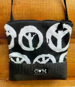 Stella Black/White Cross Body Purse-Peace