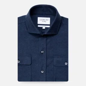 The Dark Blue Heather Heyming Flannel Custom Shirt