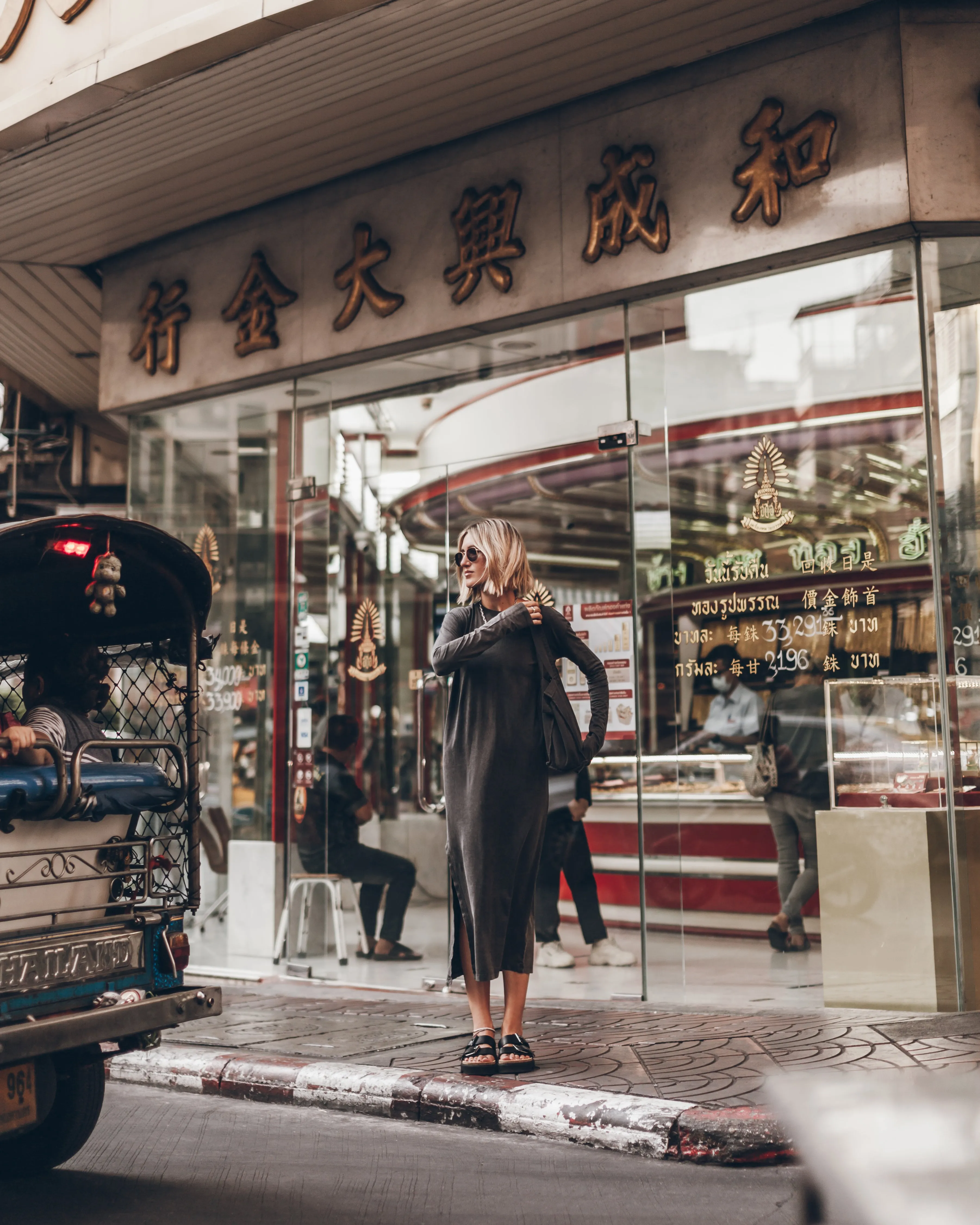 The Dark Faded Longsleeve Dress