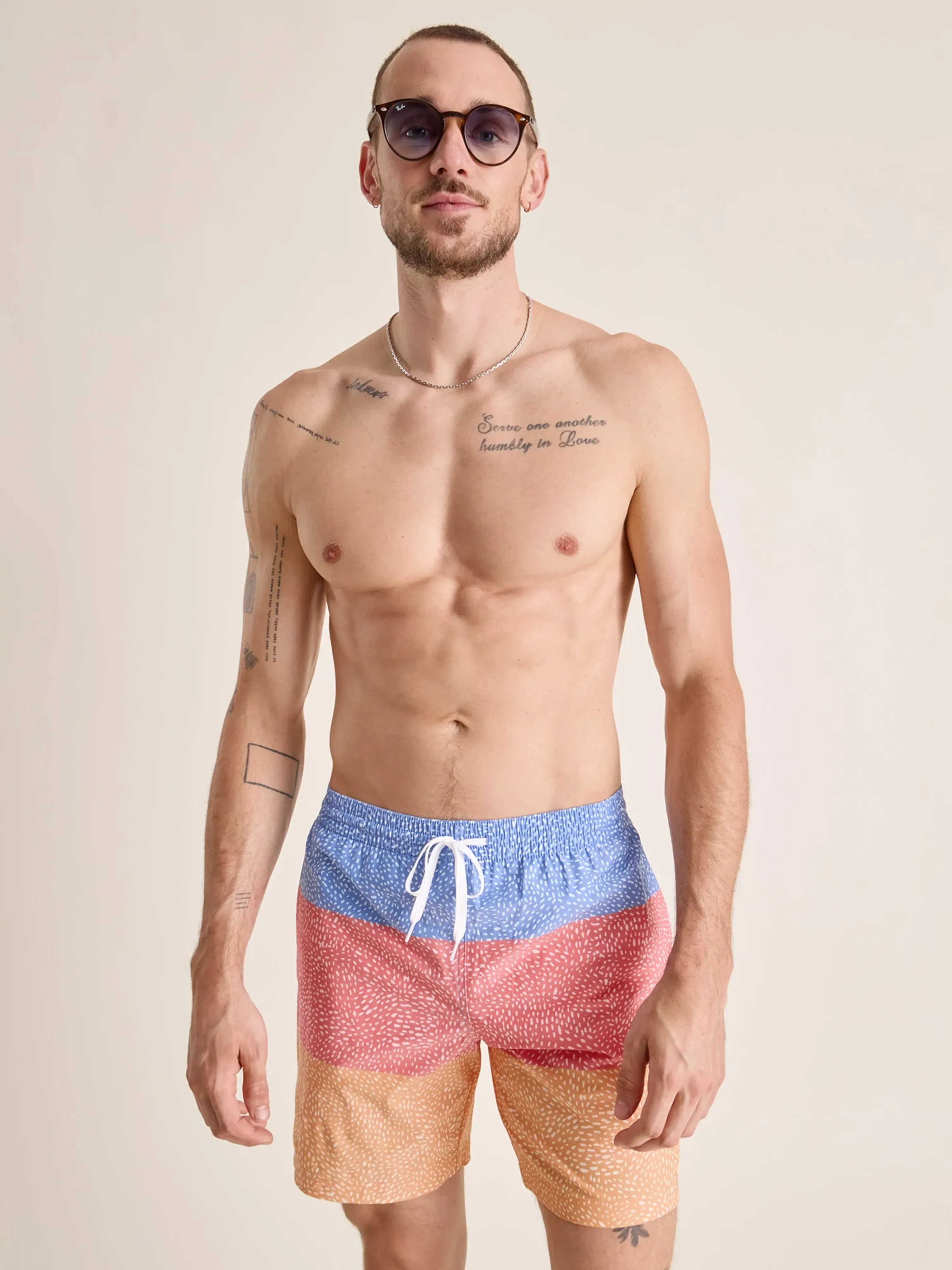 The Sunset Whale Sharks 7" (Classic Lined Swim Trunk)