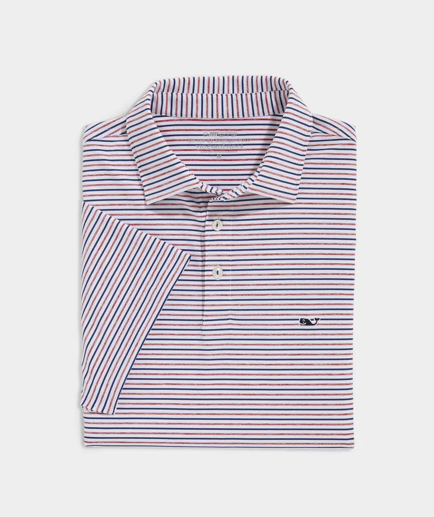 Tri-Color Stripe Sankaty Polo