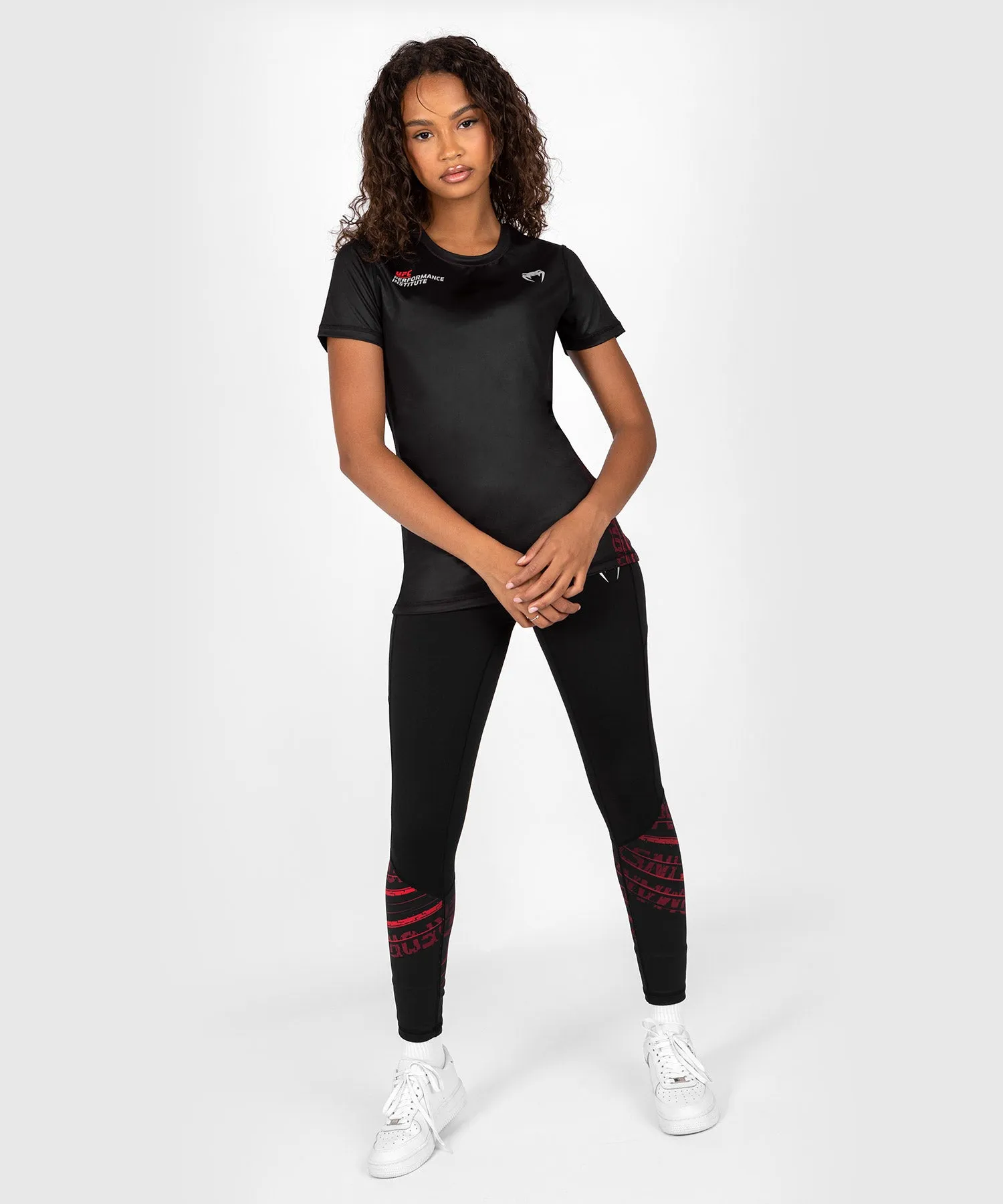 UFC Venum Performance Institute 2.0 Women’s Dry-Tech Shirt - Black/Red