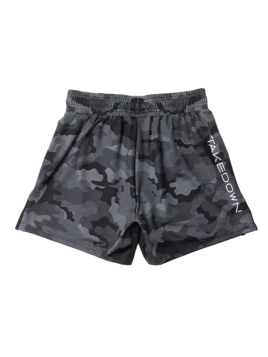 Urban Camo Fight Shorts (5” & 7” Inseam) - Black