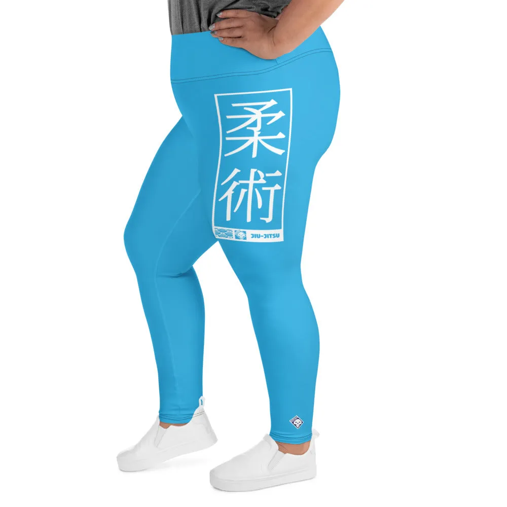 Women's Plus Size Yoga Pants Workout Leggings For Jiu Jitsu 005 - Cyan