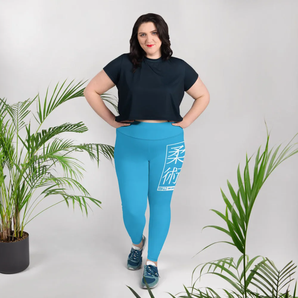 Women's Plus Size Yoga Pants Workout Leggings For Jiu Jitsu 005 - Cyan