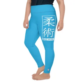 Women's Plus Size Yoga Pants Workout Leggings For Jiu Jitsu 005 - Cyan