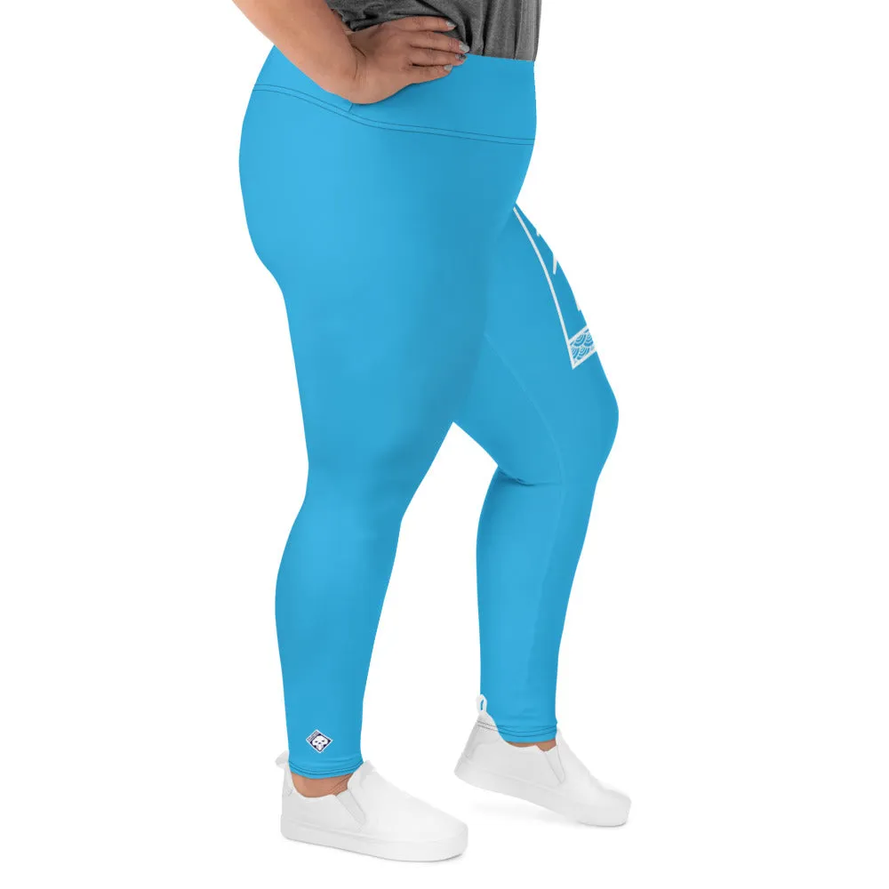 Women's Plus Size Yoga Pants Workout Leggings For Jiu Jitsu 005 - Cyan