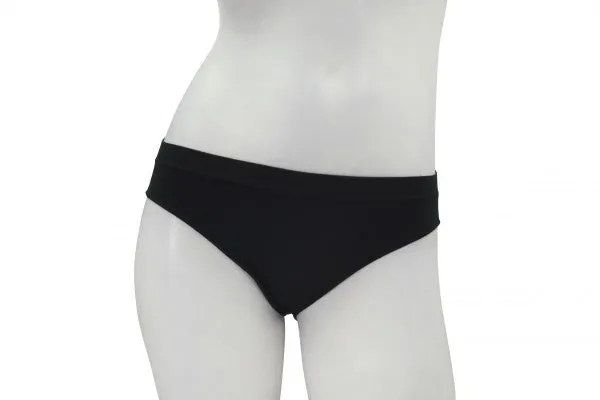 Women's Seamless Hi-Cut Black Panties