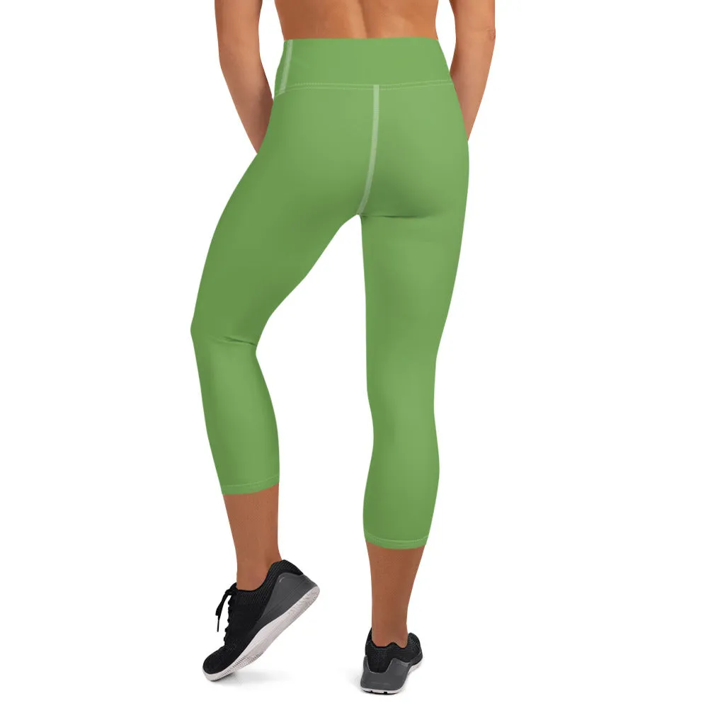 Yoga Capri Leggings Green Apple