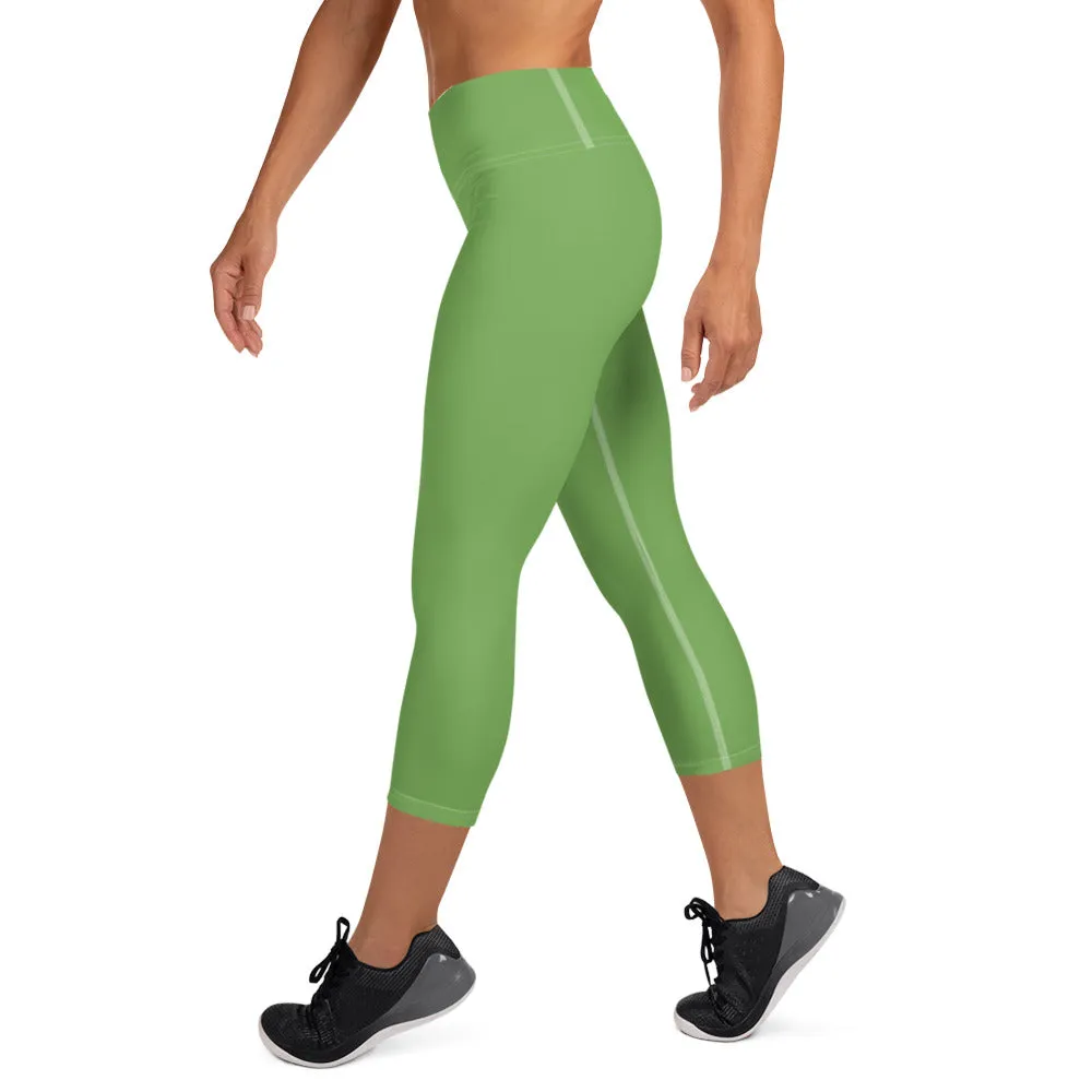 Yoga Capri Leggings Green Apple