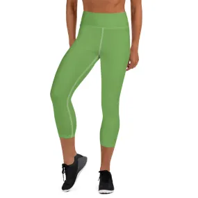 Yoga Capri Leggings Green Apple