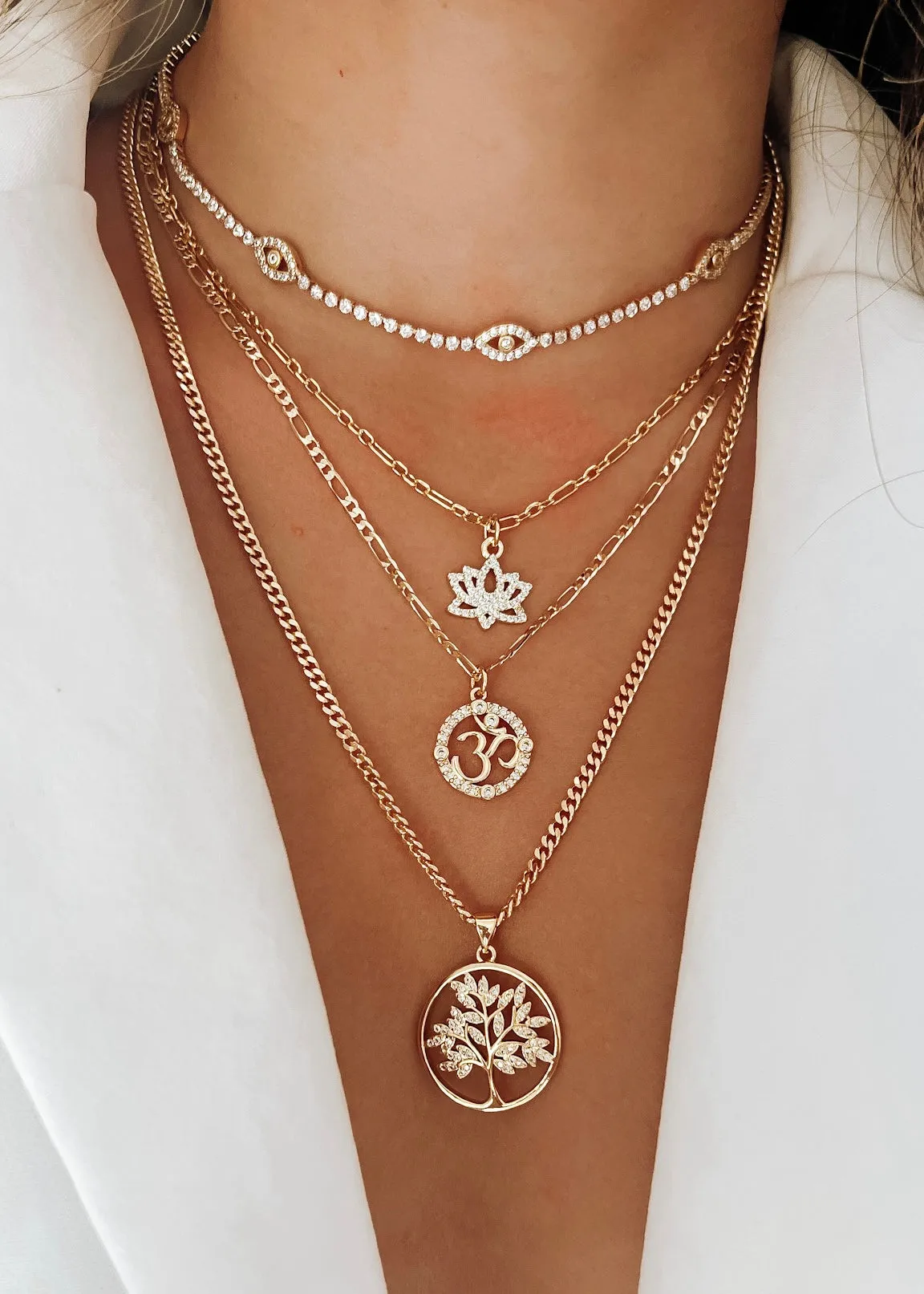 Yoga Lotus Necklace - Gold Filled